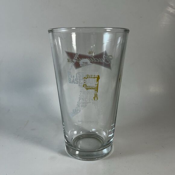 2015 Pittsburgh Pirates Budweiser MLB Clear Pint Beer Glass - Picture 2 of 5